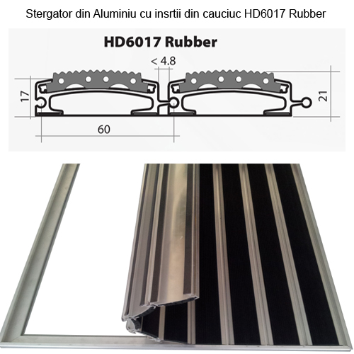 HD8017 Rubber sectiune - dimensiuni